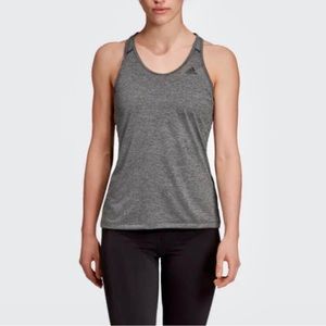 Adidas Women Ultimate 2.0 Racerback Gray Loose-Fit Tank Top Size XS